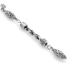 Skygo Kurşun Tasarım Gümüş Renk Kararmaz Metal Halat Püskül