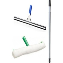 Özbience Metal ve Cam Silme Seti, Teleskobik Uzatma, Mikrofiber Peluş, 45 cm