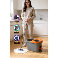 Özbience Nero Mop Pedallı Döner Başlıklı Temizlik Seti - 21 Lt Kova Mop Seti