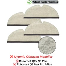 Özbience Roborock Temizlik Seti - Fiber Mop Paspas, 4'lü Paket, Çok Amaçlı Kullanım