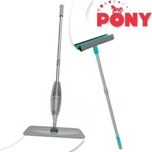 Özbience Teleskopik Saplı Sprey Mop ve Cam Sileceği Temizlik Seti