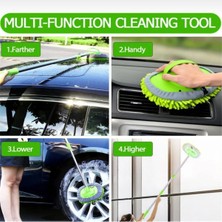 Özbience Uzun Sopalı Mikrofiber Çok Fonksiyonlu Oto Temizleme Fırçası