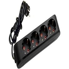 Skygo Siyah Dörtlü Priz Topraklı Kablolu Çocuk Korumalı 3 mt