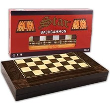 Skygo Staroyun STAROYUN1020180 25 x 48 x 6 cm Big Star Polyester Ceviz Backgammon