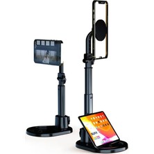 Skygo ile Uyumlu Açısı Ayarlanabilir Model A Sınıfı Malzeme Döner Akıllı Telefon Standı Masaüstü Stand Yayıncı Kick Youtuber Stant Cep Telefon Tutucu T13-2