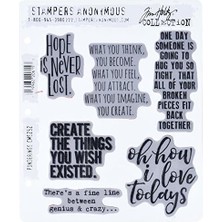 Skygo Anonim CMS252 Ponderings Tim Holtz Yapışkanlı Mühür, 17,8 x 21,6 Cm, Şeffaf