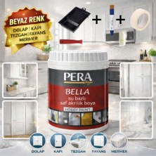 Pera Bella Yeni Nesil Dönüşüm Boyası Boyama Seti Tava Rulo Bant Fırça - Dolap-Fayans-Cam-Plastik-Ahşap-Duvar