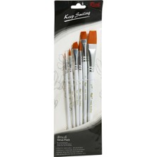 Rich Karma Fırça Seti 6'lı Keep Smile Modeli Renkli Sanatsal Malzemeler İçin Özel Tasarım