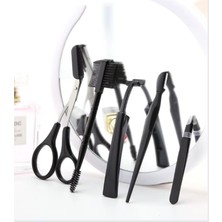 Skygo Gaman 5ın1 Kaş ve Kirpik Bakım Seti - Kaş Makası, Cımbızı, Tarağı, Dikey ve Yatay Usturası