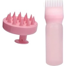 Skygo ® 2'li Saç Bakım Seti Saç Derisi Masaj Kadın Erkek Duş Tarağı Saç Bakım Yağı Uygulama Şişesi Kan Akışı Hızlandırı Saç Çıkartıcı Erkek Kadın