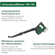 Skygo Universalleafblower 18V-130 (Tek Akü, 1x 2,5 Ah)