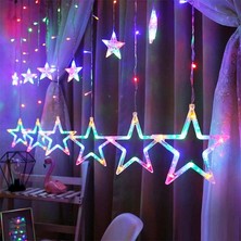 Kuzey Oyuncak Yıldızlı Renkli Salkım LED Işık Büyük Yıldızlı Salkım Işık Renkli Yıldız LED Işık Yıldız Noel Işığı