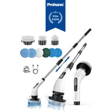 Özbience Çok Fonksiyonlu Şarjlı Elektrikli Temizlik Fırçası Seti, 9 Başlık ile Hızlı ve Kolay Temizlik