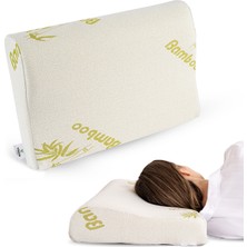 Sks Koltuk Koltuk Visco Beyaz Yastık Bamboo Kılıflı Yastık Boyun Yastığı SKS-VSCPLNT-VB04