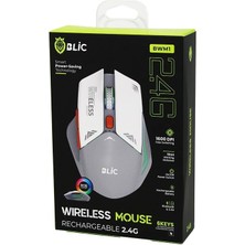 Shopwave Beyaz Kablosuz Mouse 2.4g 10M Distance Wireless - Kablosuz 1600DPI Oyun Fare Bwm-1 (5047)