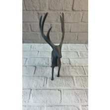 Astraltech Geyik Figürü Gri Modern Salon ve Raf Dekoru