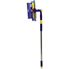 Marsilyan Star Q 2 Başlı=camsil Çekpas - M.fiber Mop=24.5cm 360 Derece Başlık Camsil - Mop Uzayan Metal - Pls.sap= 85-133CM (4887)