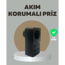 Ceylan Adam Mey Ithalat® Akıllı Akım Dengelemeli Priz 2500W 4 USB Type C Çıkışlı
