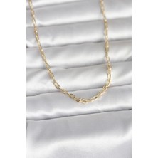 Marsilyan cm 14K Gold Renk Ataç Zincir Model 60 cm Kadın Kolye - TJ-BKO10979