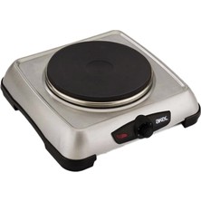 Go İthalat Gümüş Tek Gözlü Mini Elektrikli Ocak 1500W Ayarlanabilir Termostat Isıtıcı Yüzey = 18CM AP-516 (5440)