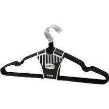 Go İthalat Siyah 10PCS Silikon Kaplamalı Metal Elbise Askısı (5440)