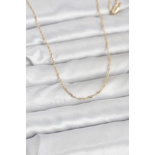 Clariss cm 14K Gold Renk Burgu Model 60 cm Kadın Kolye