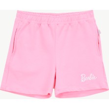 Barbie Yüksek Bel Normal Pembe Kız Çocuk Şort BRB6SG-SRT6467