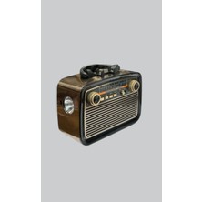 Astraltech LED’li Nostaljik Bluetooth Hoparlör – Vintage Tasarım, Ahşap Doku