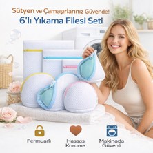 Morport 3 Lü Renkli Fermuarlı Çamaşır Yıkama Filesi I  3 Lü Lüks  Fermuarlı Sütyen, Iç Çamaşır Yıkama Filesi