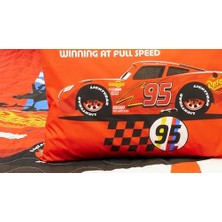 Skygo Full Speed Lisanslı Karakter Baskılı Dış KUMAŞ:%100 Pamuk, Iç Dolgu: Elyaf Set, Kırmızı, Tek Kişilik