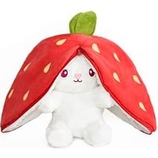 Skygo Çilek Yastık Tavşan Pelüş - Pelüş Çilek Tavşan,çilek Yastık,doldurulabilir ,misfittens,çilek Çanta,büyük Kulaklı Çilek Tavşan (Çilek Tavşan No:3)
