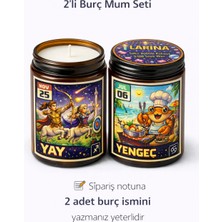 Larina Hediyelik 2’li Burç Mum Seti – Burçlara Özel Hediye | El Yapımı Kokulu %100 Soya Mum