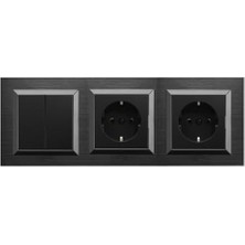 Skygo Quantum Siyah 3'lü Set Anahtar, Topraklı Priz ve Topraklı Priz Set