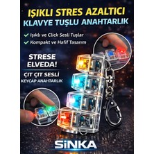 Sinka Stres Klavye-Click Çıt Çıt Sesli Stres Giderici Anahtarlık 4’lü Model
