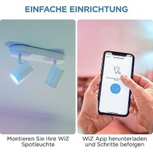 Skygo Wiz Imageo Spot Tavan Lambası Ayarlanabilir Beyaz & Renk 2X5W Beyaz Tekli Paket