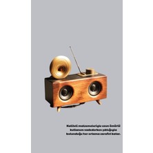 Astraltech Nostaljik Gramofon Bluetooth Hoparlör – Fm Radyo + USB + Sd Kart Destekli