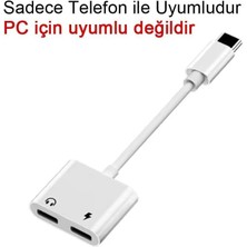 Skygo Type-C To Type-C ve 3.5mm Dönüştürücü | Çift Çıkışlı Adaptör | Yüksek Hızlı Şarj ve Ses Aktarımı | Usb-C Kulaklık Desteği | Kompakt ve Dayanıklı Tasarım