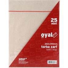 Skygo Oyal Torba Zarf F26X35KRAFT, 90 Gr, Silikonlu, 25'li