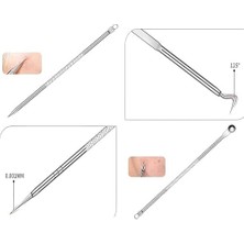 Skygo Kanjı 4'lü Siyah Nokta & Akne Temizleme Seti – Paslanmaz Komedon Iğneleri, Sivilce Giderici Cilt Temizleme Araçları