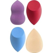 Skygo 4 Lü Makyaj Süngeri, Fondöten Süngeri, Pudra Süngeri, Kapatıcı Süngeri, Güneş Kremi Süngeri, Bb Krem Süngeri 4 Farklı Renkte 4 Lü Armut Profesyonel Makyaj Süngeri