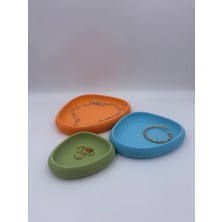 Üçlü Renkli Dekoratif Tabak