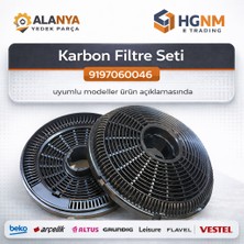 Hgnm E-Trading Bosch, Siemens, Beko, Arçelik, Silverline, Vestel Aspiratör & Davlumbaz Yıkanabilir Karbon Filtre Seti – 9197060046, 12026343