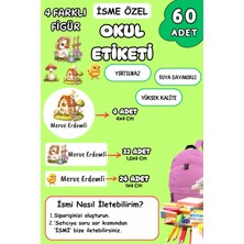 Birikiyedi Okul Etiketi Kalem Defter Etiketi Özel Isim Yazılabilen Etiket 60 Adet Civciv,ev