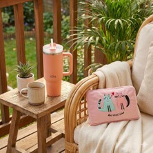 Any Morning Vaha 1200 ml Çelik Termos, Açık Somon & Biggdesign Cats Elektrikli Sıcak Su Torbası Seti