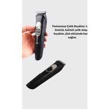 Astraltech Paslanmaz Bıçaklı, Şarjlı ve Sessiz Saç Sakal Kesme Makinesi – Ev Kullanımı Için Ideal