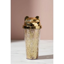 M&B Water Bottle Animals Tasarımlı Pipetli Bardak - 500 ml Plastik Su ve Meşrubat Bardağı