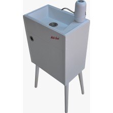 Cangul Ahşap 38 cm Beyaz Konik Ayak 4 Adet