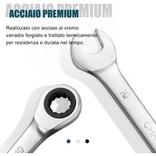 Sorako Cırcır Anahtarı 10 Mm, Ingiliz Anahtarı Ingiliz Anahtarı Ingiliz Anahtarı Cr-V Mat Krom Yüzeyli