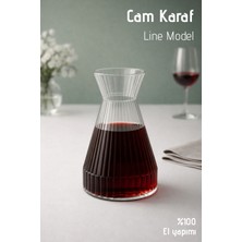 Nandy Home El Yapımı Cam, Line Model Karaf - Cam Sürahi