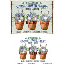 Lineart ESTR44 Paskalya, Tavşan Desenli 29*42 cm Pirinç Dekopaj